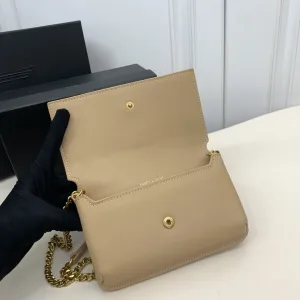 Saint Laurent Kate Chain Bag Small Beige Gold Hardware Exact Size Unknown 068