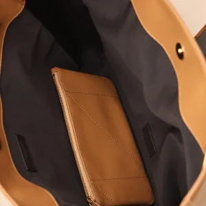 Saint Laurent Shopping Tote Bag Large Tan Gold Hardware Exact Size Unknown 106