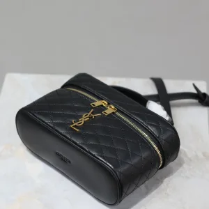 Saint Laurent Vanity Camera Bag Small Black Gold Hardware Exact Size Unknown 029