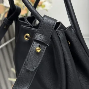 Prada Bucket Bag Medium Black Gold Hardware