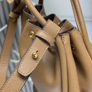 Prada Bucket Bag Medium Caramel Gold Hardware