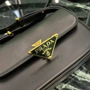 Prada Camera Bag Small Black Gold Hardware