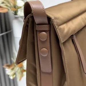 Prada Flap Crossbody Medium Caramel Gold Hardware