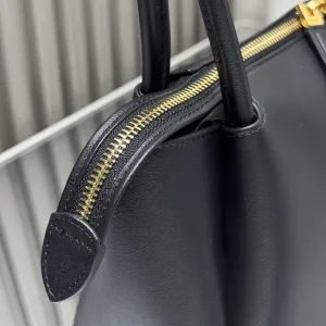 Prada Galleria Top Handle Small Black Gold Hardware