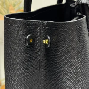 Prada Galleria Top Handle Small Black Gold Hardware Variant 2