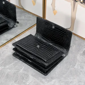 Saint Laurent Kate Chain Bag Small Black Silver Hardware Exact Size Unknown 053