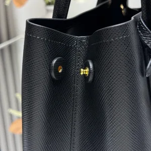 Prada Galleria Top Handle Small Black Gold Hardware Variant 3