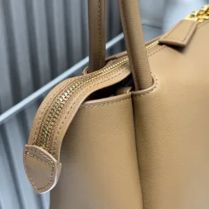 Prada Galleria Top Handle Small Caramel Gold Hardware