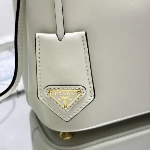 Prada Galleria Tote Medium White Gold Hardware