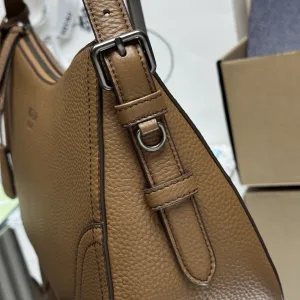 Prada Hobo Shoulder Bag Medium Caramel Gold Hardware