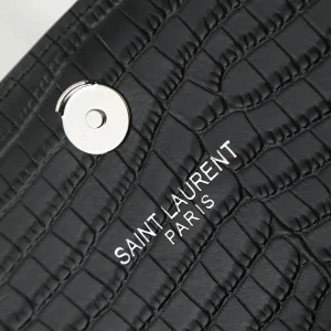 Saint Laurent Kate Chain Bag Small Black Silver Hardware Exact Size Unknown 114