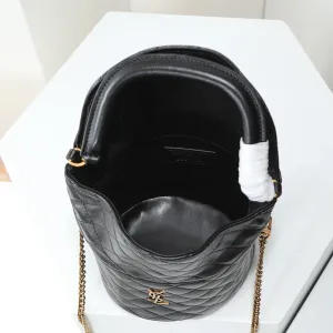Saint Laurent Bucket Bag Medium Black Gold Hardware Exact Size Unknown 075