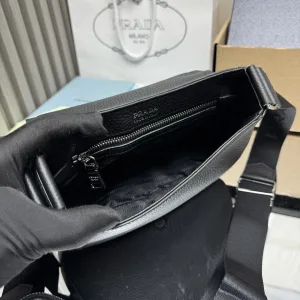 Prada ReNylon Hobo Small Black Silver Hardware