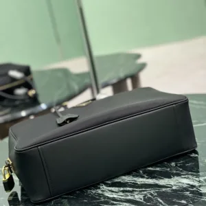 Prada Saffiano Boston Bag Small Black Gold Hardware Variant 2