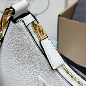 Prada Triangle Shoulder Bag Small White Gold Hardware