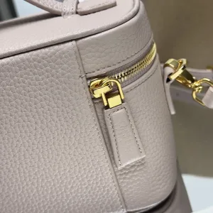 Prada Vanity Case Small Beige Gold Hardware