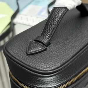 Prada Vanity Case Small Black Gold Hardware