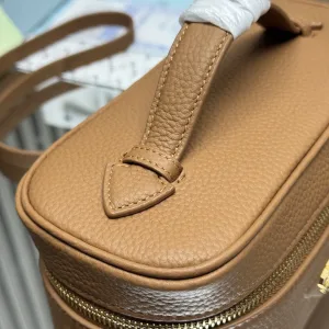 Prada Vanity Case Small Caramel Gold Hardware