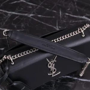 Saint Laurent Kate Chain Bag Small Black Silver Hardware Exact Size Unknown 222