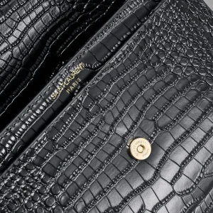 Saint Laurent Kate Chain Bag Small Gray Gold Hardware Exact Size Unknown 055
