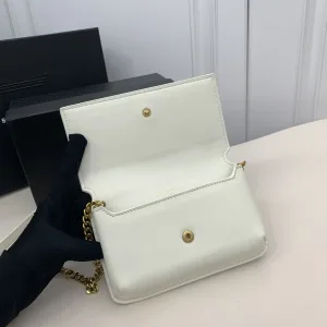Saint Laurent Kate Chain Bag Small Gray Gold Hardware Exact Size Unknown 069