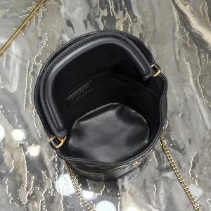 Saint Laurent Bucket Bag Medium Gray Gold Hardware Exact Size Unknown 031