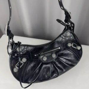 Balenciaga Le Cagole Shoulder Small Black Studded 26cm