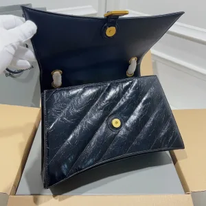 Balenciaga Rodeo Chain Shoulder Large Black Gold Hardware 33cm