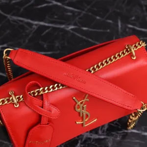 Saint Laurent Kate Chain Bag Small Red Gold Hardware Exact Size Unknown 220