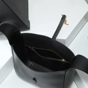 Saint Laurent Le 5 A 7 Hobo Bag Medium Black Gold Hardware Exact Size Unknown 122
