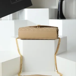Saint Laurent LouLou Shoulder Bag Medium Beige Gold Hardware Exact Size Unknown 096