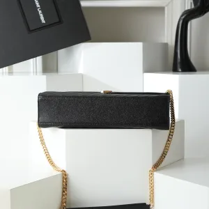 Saint Laurent LouLou Shoulder Bag Medium Black Gold Hardware Exact Size Unknown 095