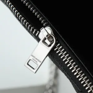 Saint Laurent LouLou Shoulder Bag Medium Black Gold Hardware Exact Size Unknown 123