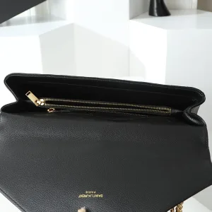 Saint Laurent LouLou Shoulder Bag Medium Black Gold Hardware Exact Size Unknown 226