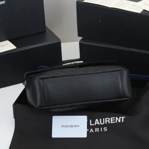 Saint Laurent LouLou Shoulder Bag Medium Black Silver Hardware Exact Size Unknown 042