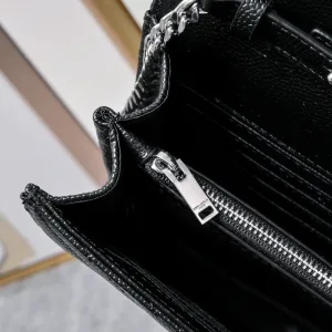 Saint Laurent LouLou Shoulder Bag Medium Black Silver Hardware Exact Size Unknown 062