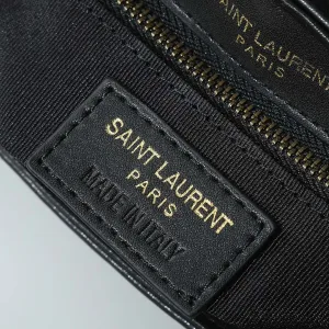 Saint Laurent LouLou Shoulder Bag Medium Black Silver Hardware Exact Size Unknown 128