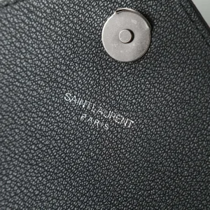 Saint Laurent LouLou Shoulder Bag Medium Black Silver Hardware Exact Size Unknown 229