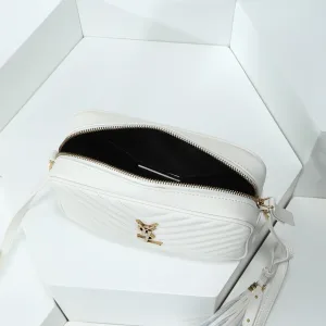 Saint Laurent Camera Bag Small White Silver Hardware Exact Size Unknown 116