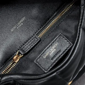 Saint Laurent LouLou Shoulder Bag Medium Gray Gold Hardware Exact Size Unknown 027