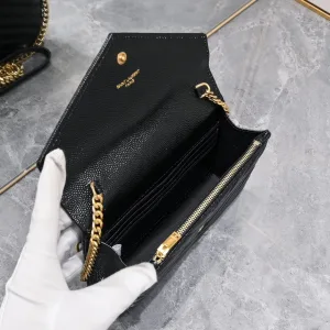 Saint Laurent LouLou Shoulder Bag Medium Gray Gold Hardware Exact Size Unknown 032
