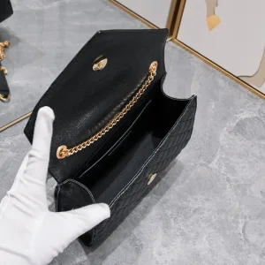 Saint Laurent LouLou Shoulder Bag Medium Gray Gold Hardware Exact Size Unknown 049
