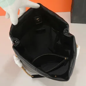 Saint Laurent Drawstring Shoulder Bag Medium Black Gold Hardware Exact Size Unknown 007