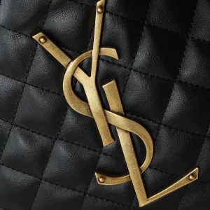Saint Laurent Puffer Shoulder Bag Large Black Gold Hardware Exact Size Unknown 080