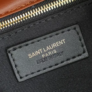 Saint Laurent Puffer Shoulder Bag Large Brown Gold Hardware Exact Size Unknown 238