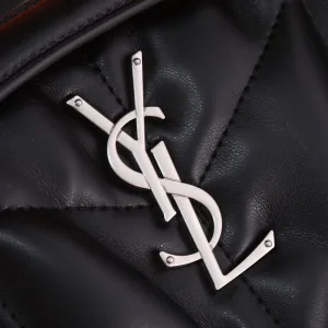 Saint Laurent Puffer Shoulder Bag Large Brown Gold Hardware Exact Size Unknown 239