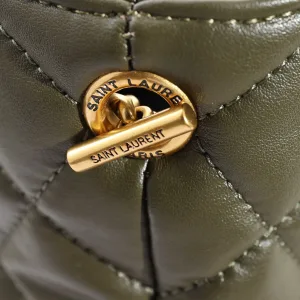 Saint Laurent Puffer Shoulder Bag Large Red Gold Hardware Exact Size Unknown 142