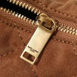 Saint Laurent Puffer Shoulder Bag Large Tan Gold Hardware Exact Size Unknown 078