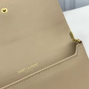 Saint Laurent Kate Chain Bag Small Beige Gold Hardware Exact Size Unknown 068