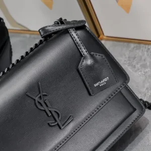 Saint Laurent Kate Chain Bag Small Black Gold Hardware Exact Size Unknown 058